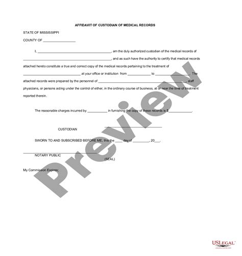 Mississippi Workers Compensation. . How to fill out a medical records affidavit